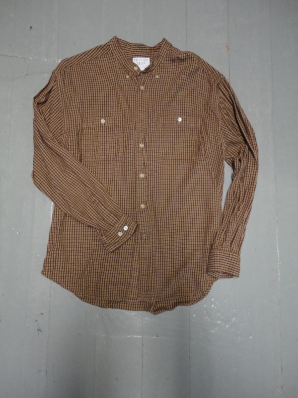 Brown and burgundy Flannel Shirt-MN FL SHT 7822-Neck-18