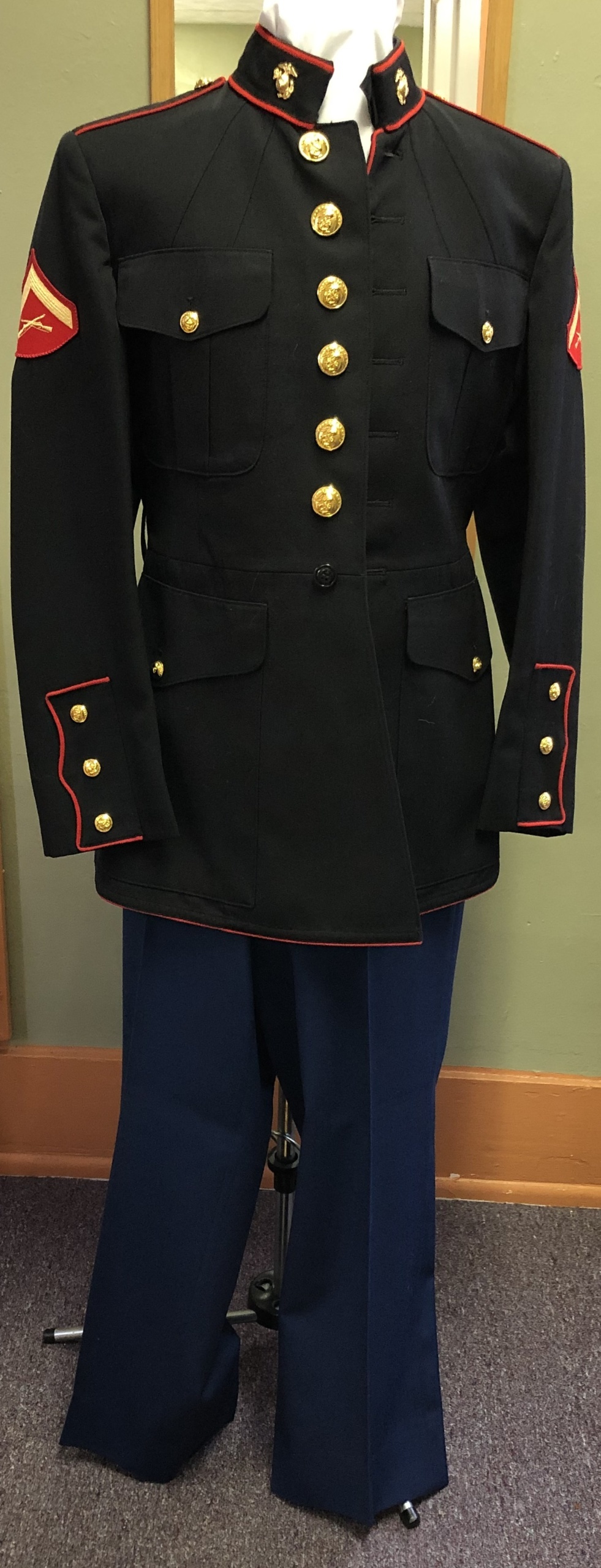 Black and Blue Military Uniform-MN ML 1101-Coat Chest 38