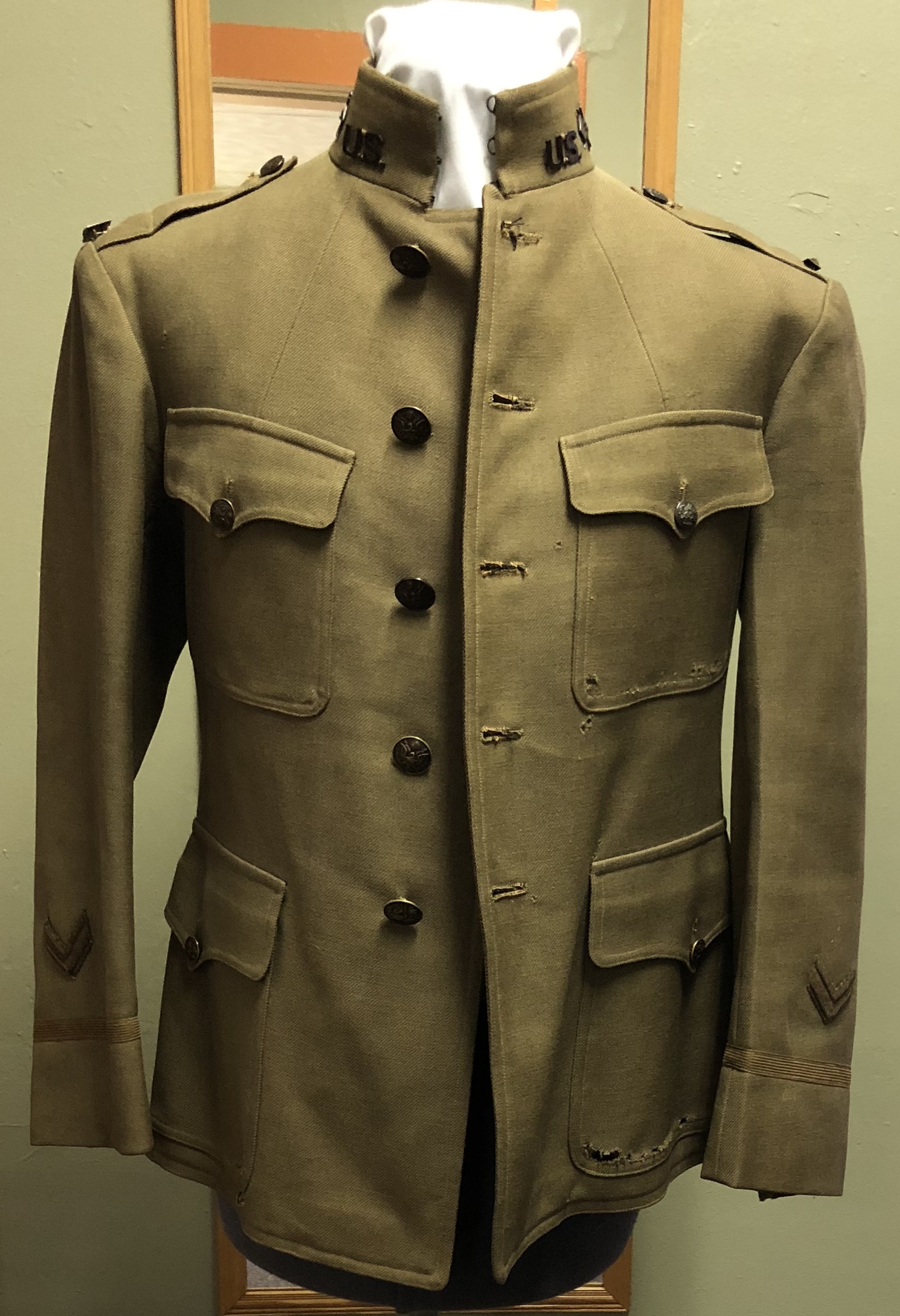 olive green Military Uniform-MN ML 3001-Coat Chest 36