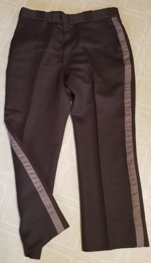 Dark Brown Military Pants-Mn Ml Pt 6303-Waist 38