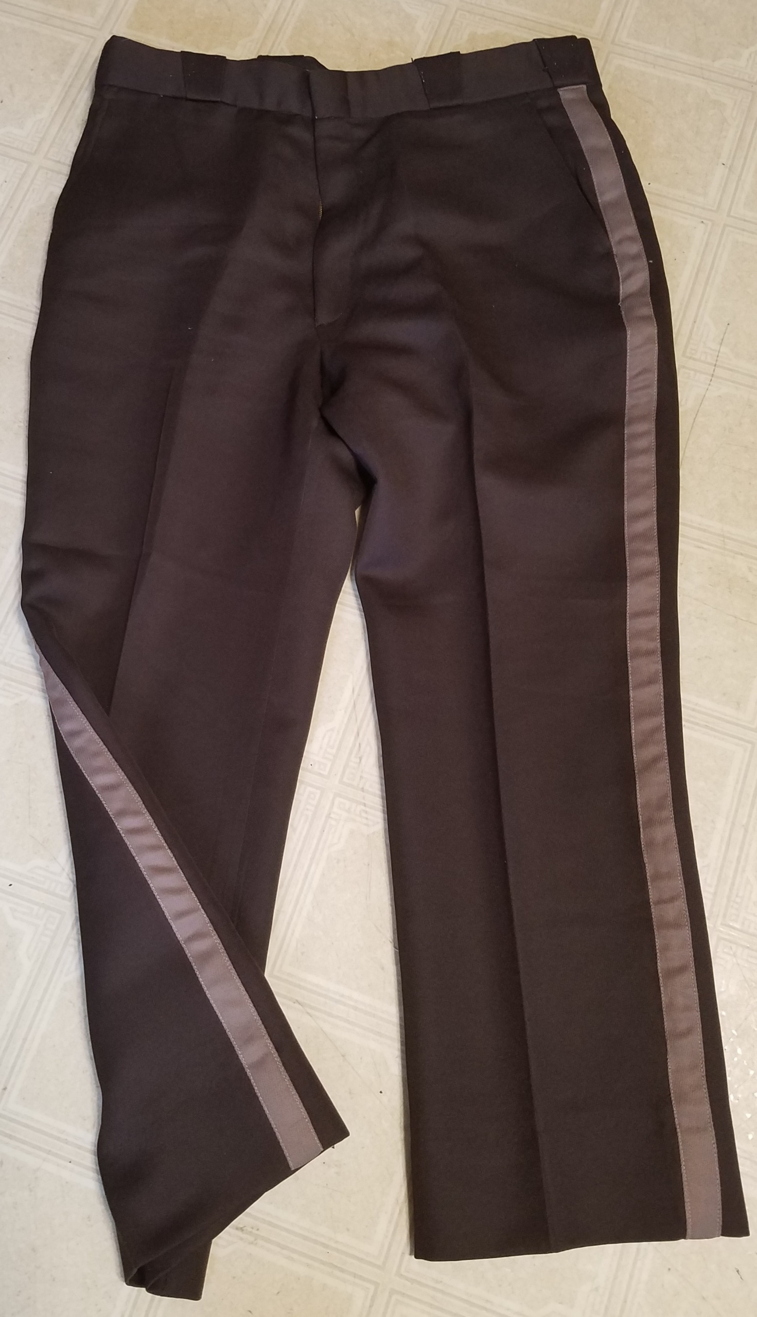 Dark Brown Military Pants-Mn Ml Pt 6401-Waist 38