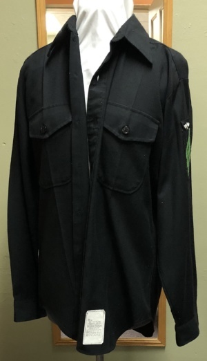 Black Military Shirt-Mn Ml Sht 1400-Neck 16