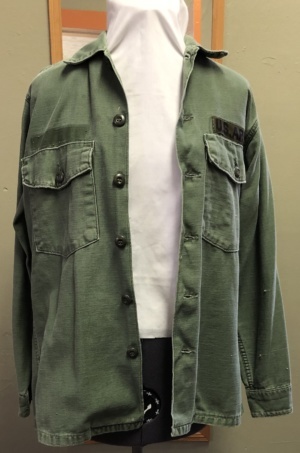 Green Military Shirt-Mn Ml Sht 3400-Neck 16