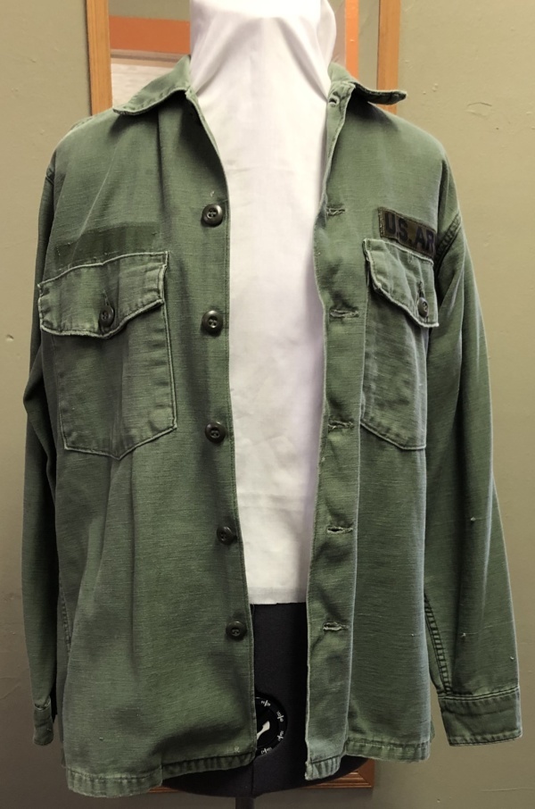 Green Military Shirt-Mn Ml Sht 3400-Neck 16