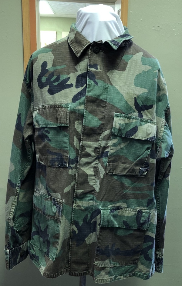 Green Military Shirt-Mn Ml Sht 3820-Neck 18