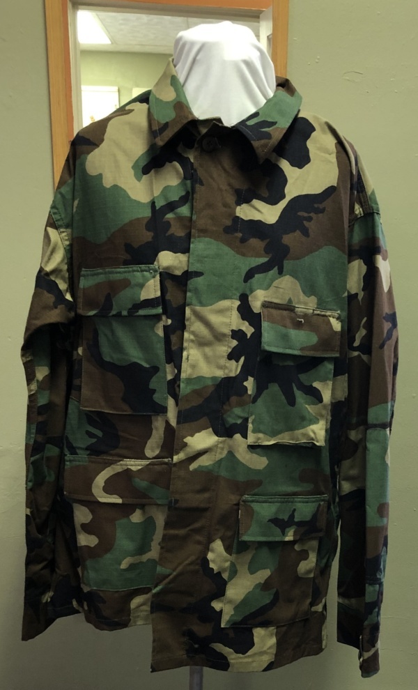 Green Military Shirt-Mn Ml Sht 3825-Neck 20
