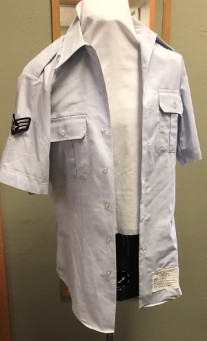Blue Military Shirt-Mn Ml Sht 4200-Neck 15