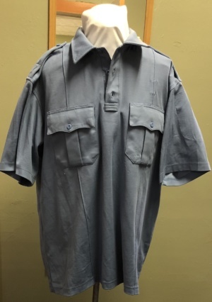 blue Military Shirt-Mn Ml Sht 4801-Neck 19