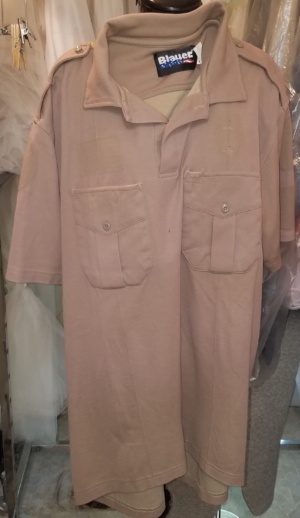 brown  Military Shirt-Mn Ml Sht  6406-Neck 21x18
