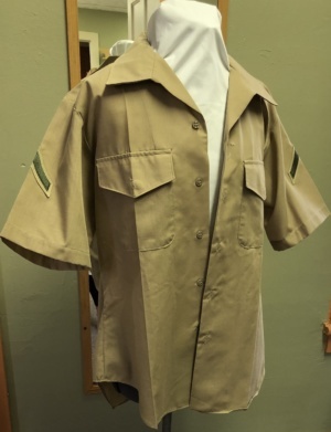 Tan Military Shirt-Mn Ml Sht 6409-Neck 16.5
