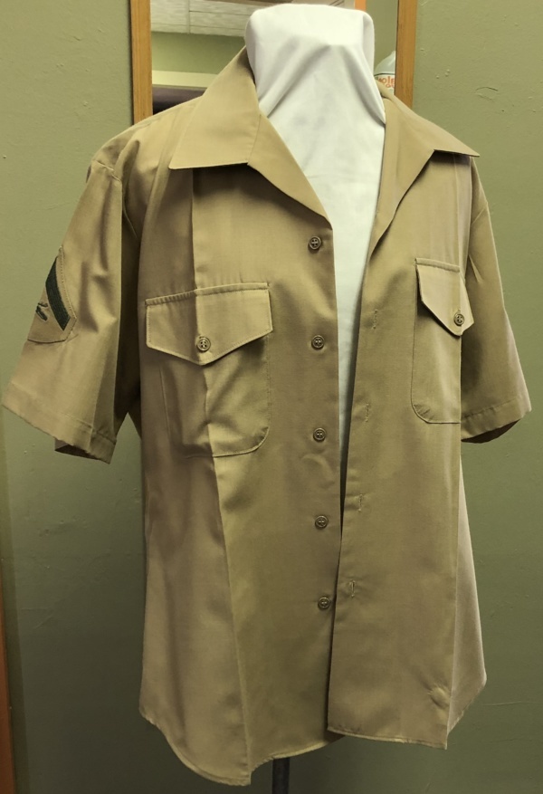 Tan Military Shirt-Mn Ml Sht 6411-Neck 16.5
