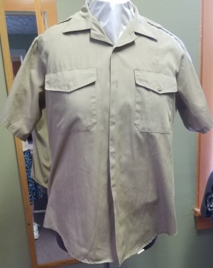 khaki Military Shirt-Mn Ml Sht  6605-Neck 17.5