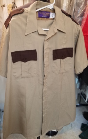 khaki Military Shirt-Mn Ml Sht  6606-Neck 17.5