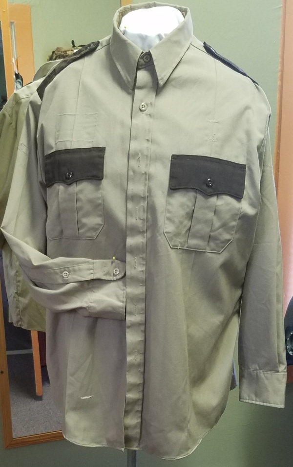 khaki Military Shirt-Mn Ml Sht  6640-Neck 17.5