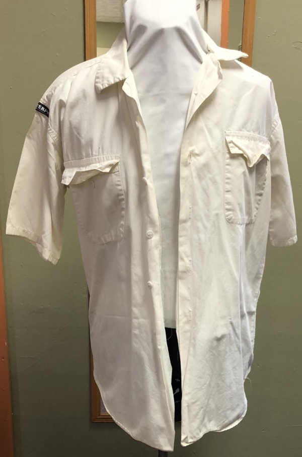 White Military Shirt-Mn Ml Sht 8402-Neck 16