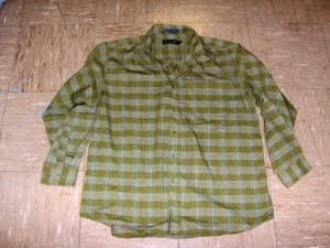 green and grey long sleeve print shirt-Mn Prt Sht 3400-Neck-16.5