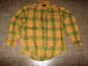 green and yellow and tan long sleeve print shirt-Mn Prt Sht 3440-Neck-16.5