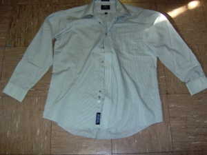 Green long sleeve print shirt-Mn Prt Sht 3441-Neck-16.5