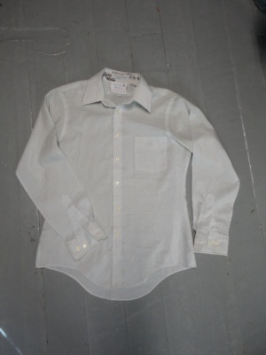 White and blue long sleeve print shirt-Mn Prt Sht 8401-Neck-15.5
