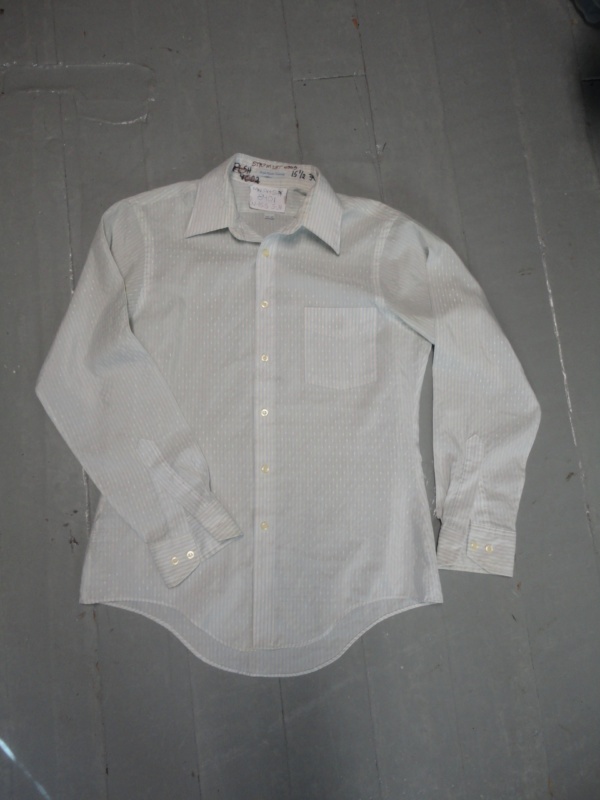 White and blue long sleeve print shirt-Mn Prt Sht 8401-Neck-15.5