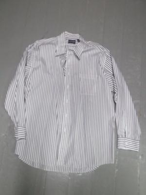 White and blue long sleeve print shirt-Mn Prt Sht 8842-Neck-18