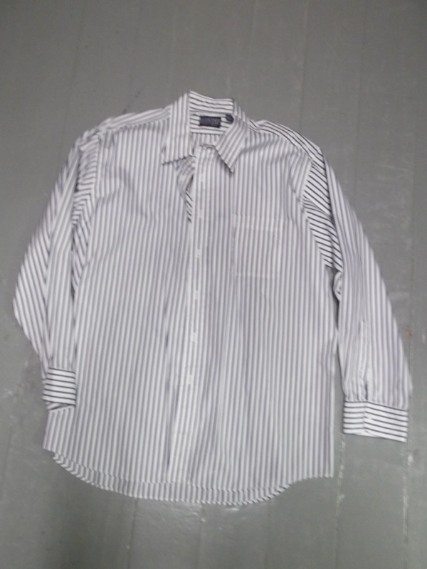 White and blue long sleeve print shirt-Mn Prt Sht 8842-Neck-18