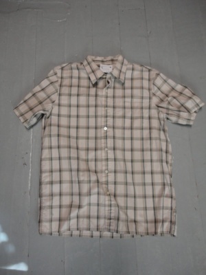 Brown Short Sleeve Shirt-Mn SS Sht 6601-Neck 17