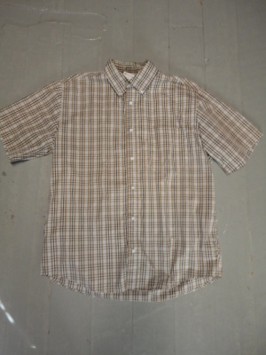 Brown Short Sleeve Shirt-Mn SS Sht 6602-Neck 17.5