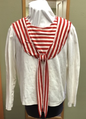 Red and White Casual Shirt-Mn Csl Sht 7850-Neck-22