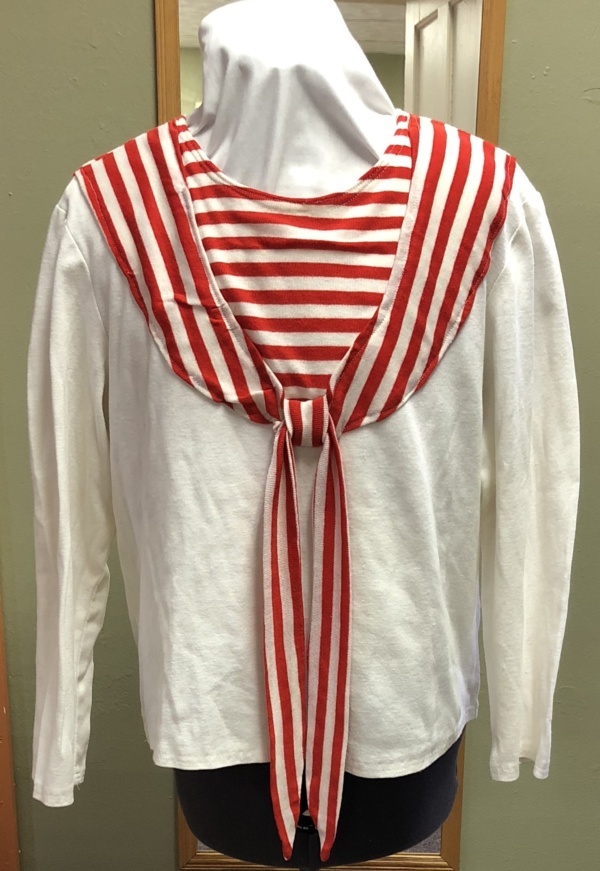 Red and White Casual Shirt-Mn Csl Sht 7851-Neck-22