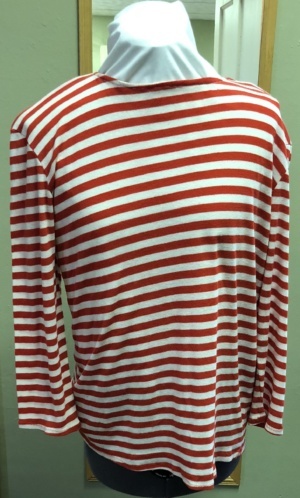 Red and White Casual Shirt-Mn Csl Sht 7853-Neck-28