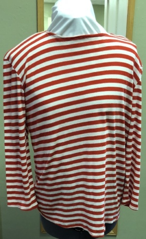 Red and White Casual Shirt-Mn Csl Sht 7854-Neck-20