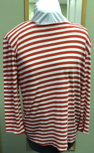 Red and White Casual Shirt-Mn Csl Sht 7855-Neck-28