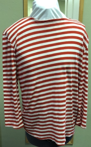 Red and White Casual Shirt-Mn Csl Sht 7858-Neck-16