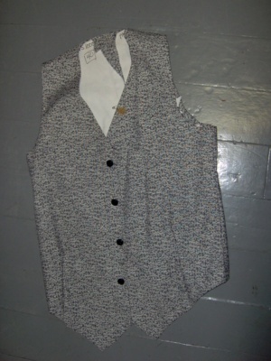 black and white Period Vest-Mn Lng Vst 1225-Chest 40