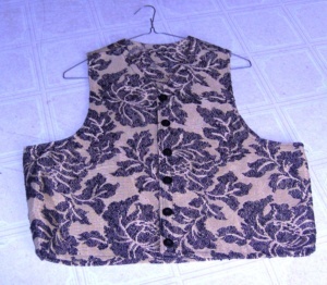 Yellow and Black Period Vest-Mn Lng Vst 5325-Chest 42
