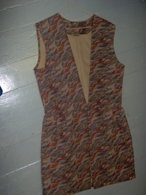 brown and blue and green Period Vest-Mn Lng Vst 6325-Chest 42