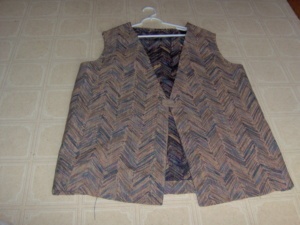 brown and blue and purple Period Vest-Mn Lng Vst 6725-Chest 50