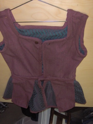 burgandy and teal Period Vest-Mn Lng Vst 7500-Chest 46