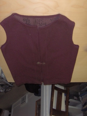 burgandy Period Vest-Mn Lng Vst 7600-Chest 48