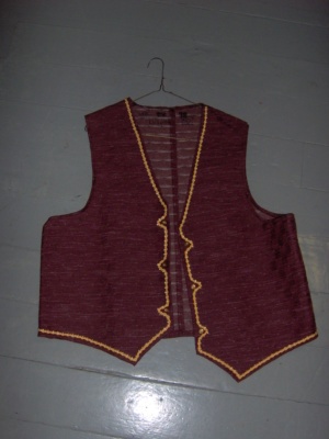 red and gold Period Vest-Mn Lng Vst 7700-Chest 50