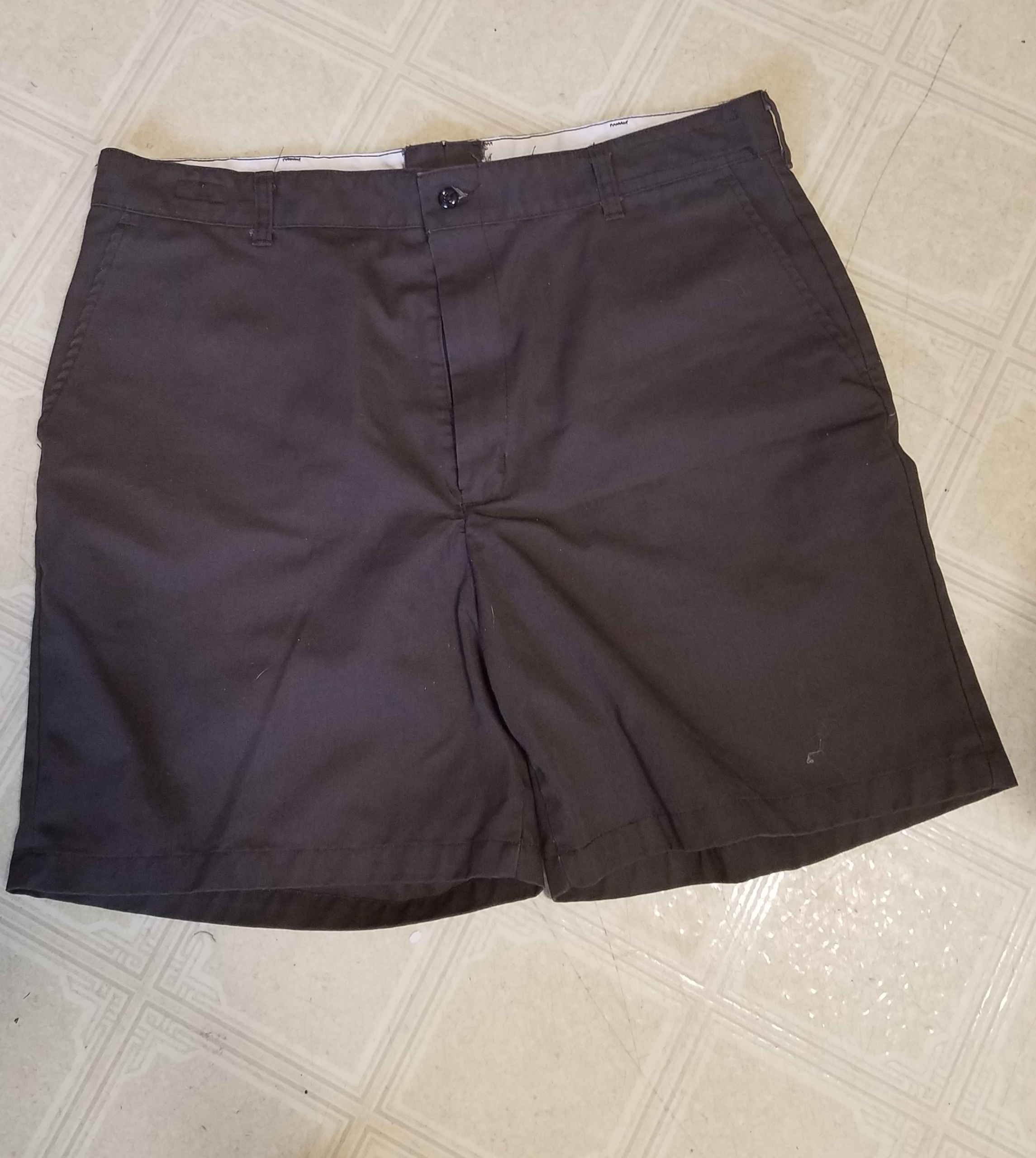 Dark Brown Military Shorts-Mn Ml Short 6300-Waist 36