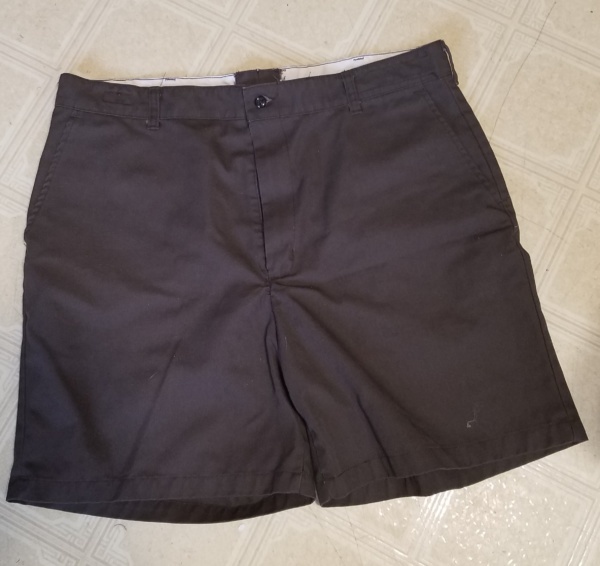 Dark Brown Military Shorts-Mn Ml Short 6301-Waist 36