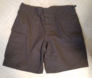 Dark Brown Military Shorts-Mn Ml Short 6402-Waist 38