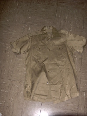 Tan Military Shirt-Mn Ml Sht  6004-Neck 14.5
