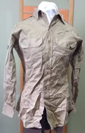 Tan Military Shirt-Mn Ml Sht 6006-Neck 14