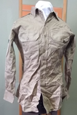 Tan Military Shirt-Mn Ml Sht 6009-Neck 14