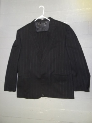 Black and silver Modern Suit-Mn Mod Su 1850-50-2pc-Size 50