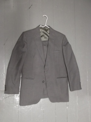 Grey and black Modern Suit-Mn Mod Su 2451-42-2pc-Size 42