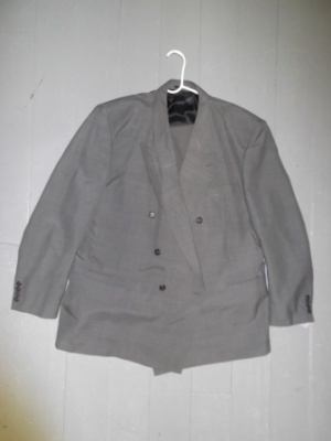 Grey and blue Modern Suit-Mn Mod Su 2875-52-2pc-Size 52
